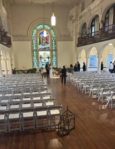Couple getting married in Conservatory
